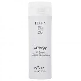 Kaaral Интенсивный энергетический шампунь с ментолом Daily Purify Energy Shampoo, 100 мл. фото