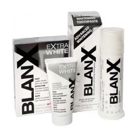 Blanx Курсовое отбеливание Отбеливающая зубная паста BlanX Extra White, 50 мл  Отбеливающая зубная паста BlanX Advanced Whitening, 75 мл. фото