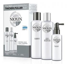 Nioxin Набор 3-х-ступенчатая система System 1 Natural Hair Light Thinning. фото