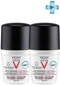 Vichy Комплект Минеральный дезодорант против белых и желтых пятен 48 часов свежести,2 шт. по 50 мл. фото
