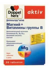 Doppelherz Магний  витамины группы В, 30 таблеток. фото