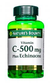 Natures Bounty Витамин С 500 мг плюс Эхинацея 100 таблеток. фото