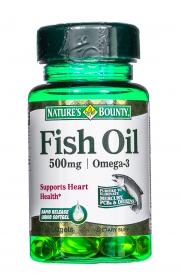Natures Bounty Рыбий жир 500 мг, Омега-3 60 капсул. фото