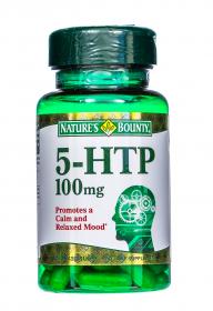 Natures Bounty 5-гидрокситриптофан 100 мг 60 капсул. фото