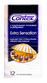Contex Презервативы Extra Sensation с крупными точками и ребрами, 18 шт. фото