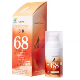 Sativa Крем солнцезащитный с тонирующим эффектом  68 Sand Beige SPF 30, 30 мл. фото