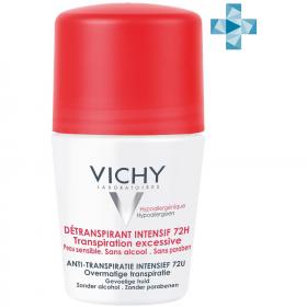 Vichy Шариковый дезодорант анти-стресс от избыточного потоотделения 72 часа, 50 мл. фото