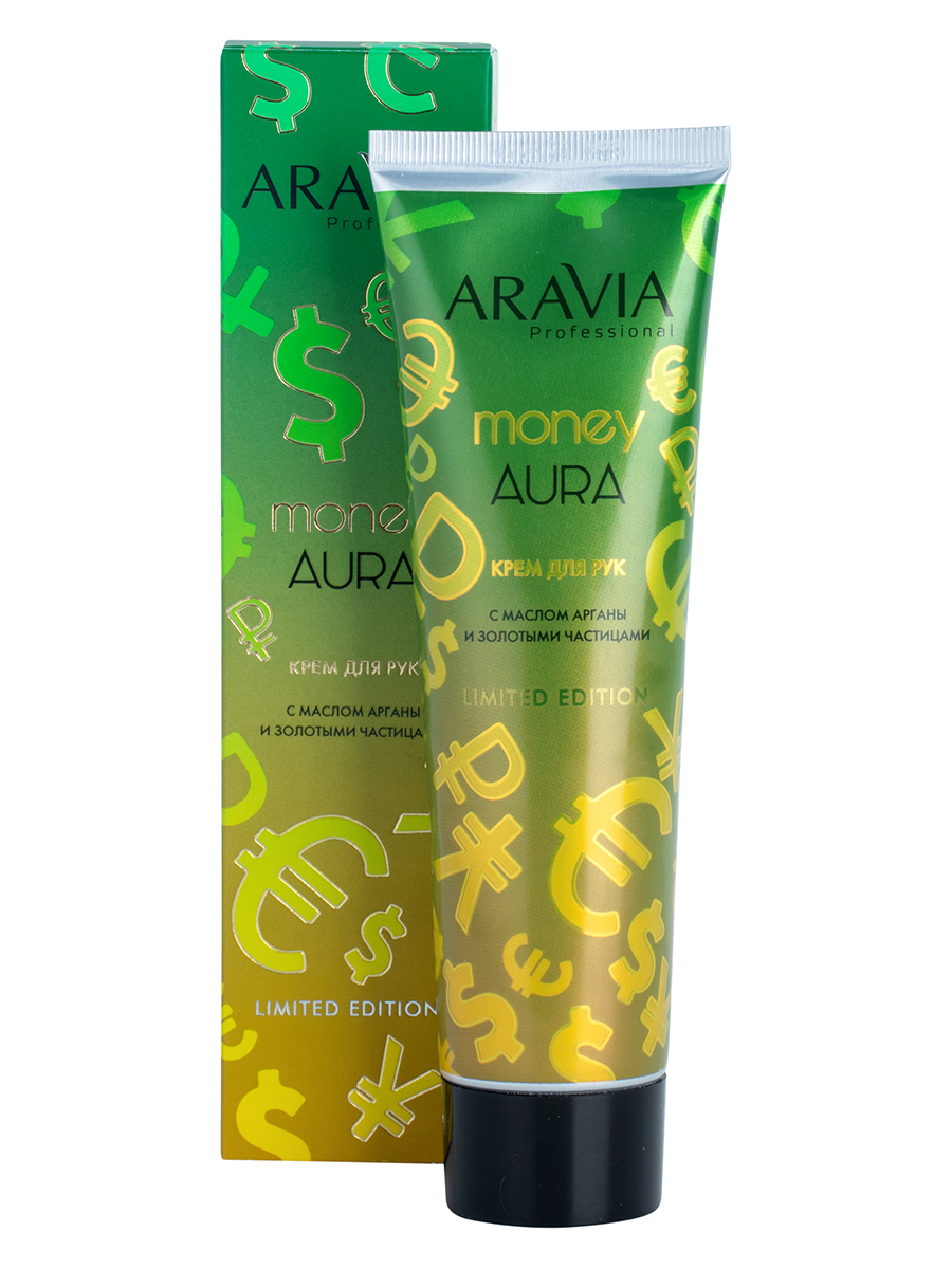 

Aravia Professional Крем для рук Money Aura с маслом арганы и золотыми частицами, 100 мл (Aravia Professional, SPA маникюр), SPA маникюр