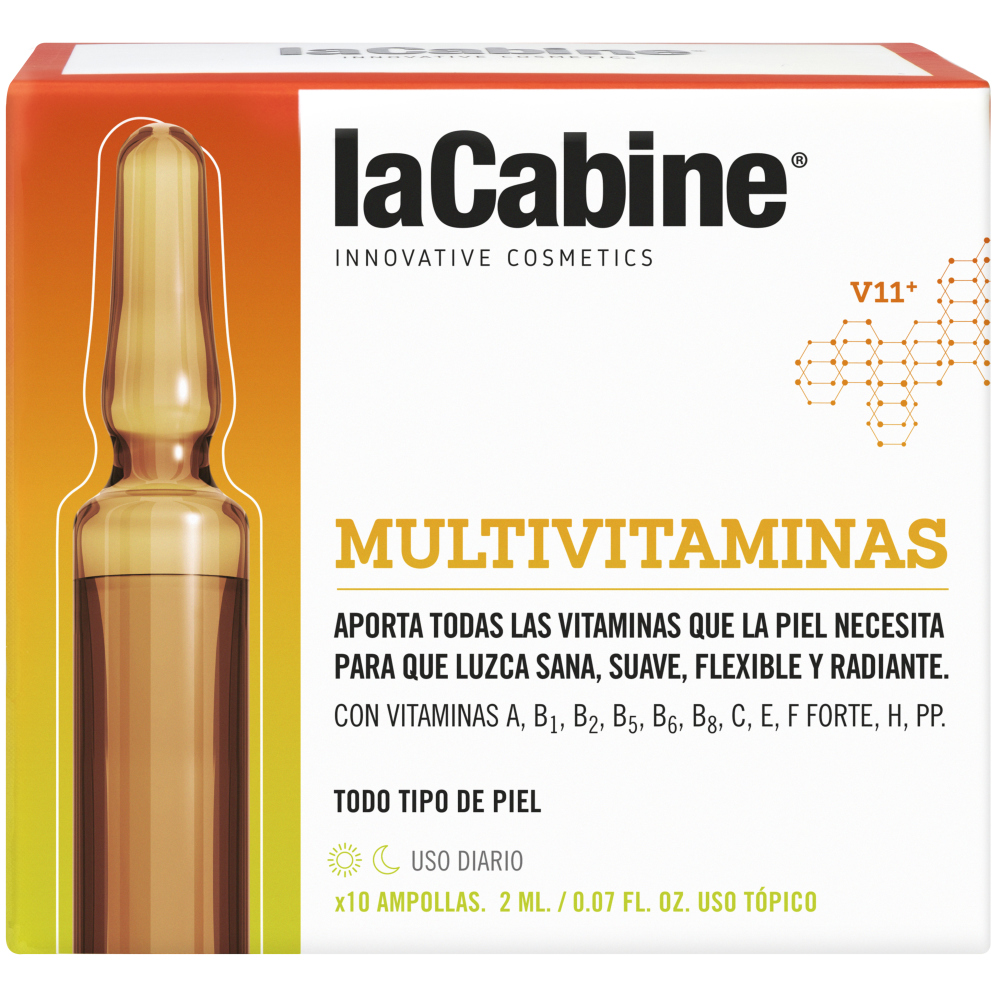 La Cabine Концентрированная сыворотка в ампулах с 11 витаминами Multivitamines Ampoules, 10 ампул*2 мл (La Cabine, Сыворотки для лица)