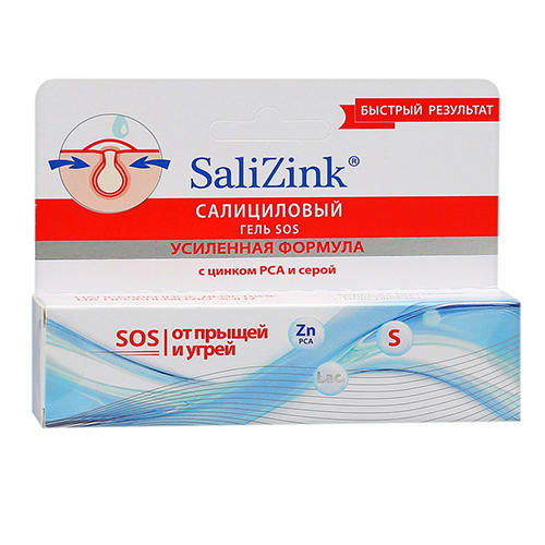 Salizink Гель-SOS локального действия для проблемной кожи, 15 мл (Salizink, Жирная и комбинированная кожа)
