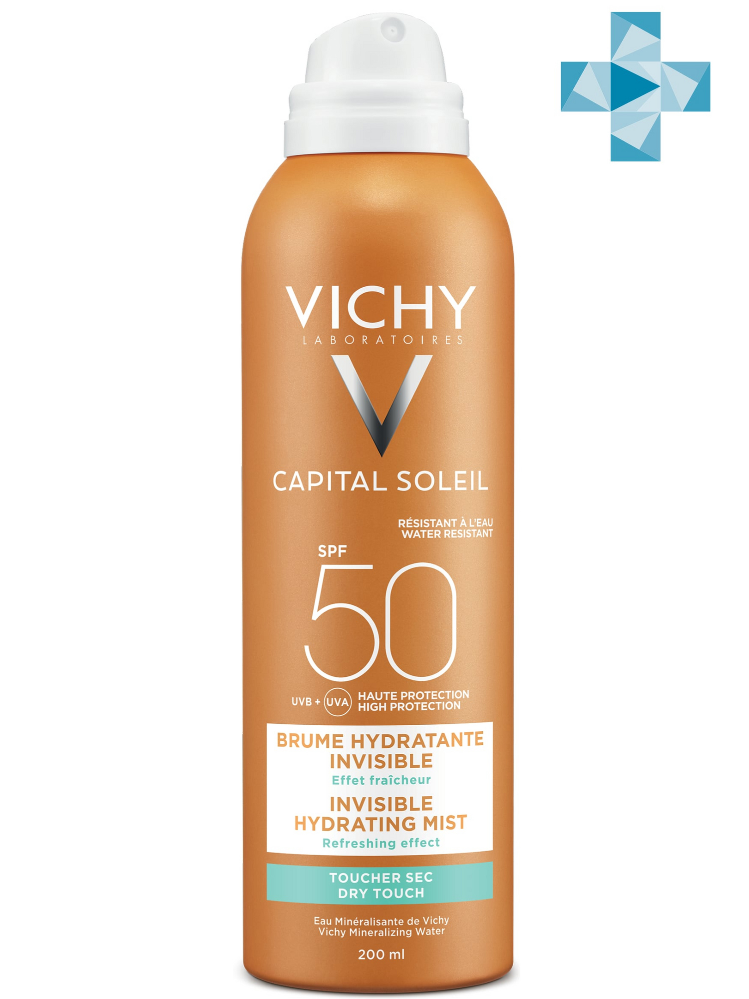 Vichy Солнцезащитный увлажняющий спрей-вуаль SPF 50, 200 мл (Vichy, Capital Soleil)