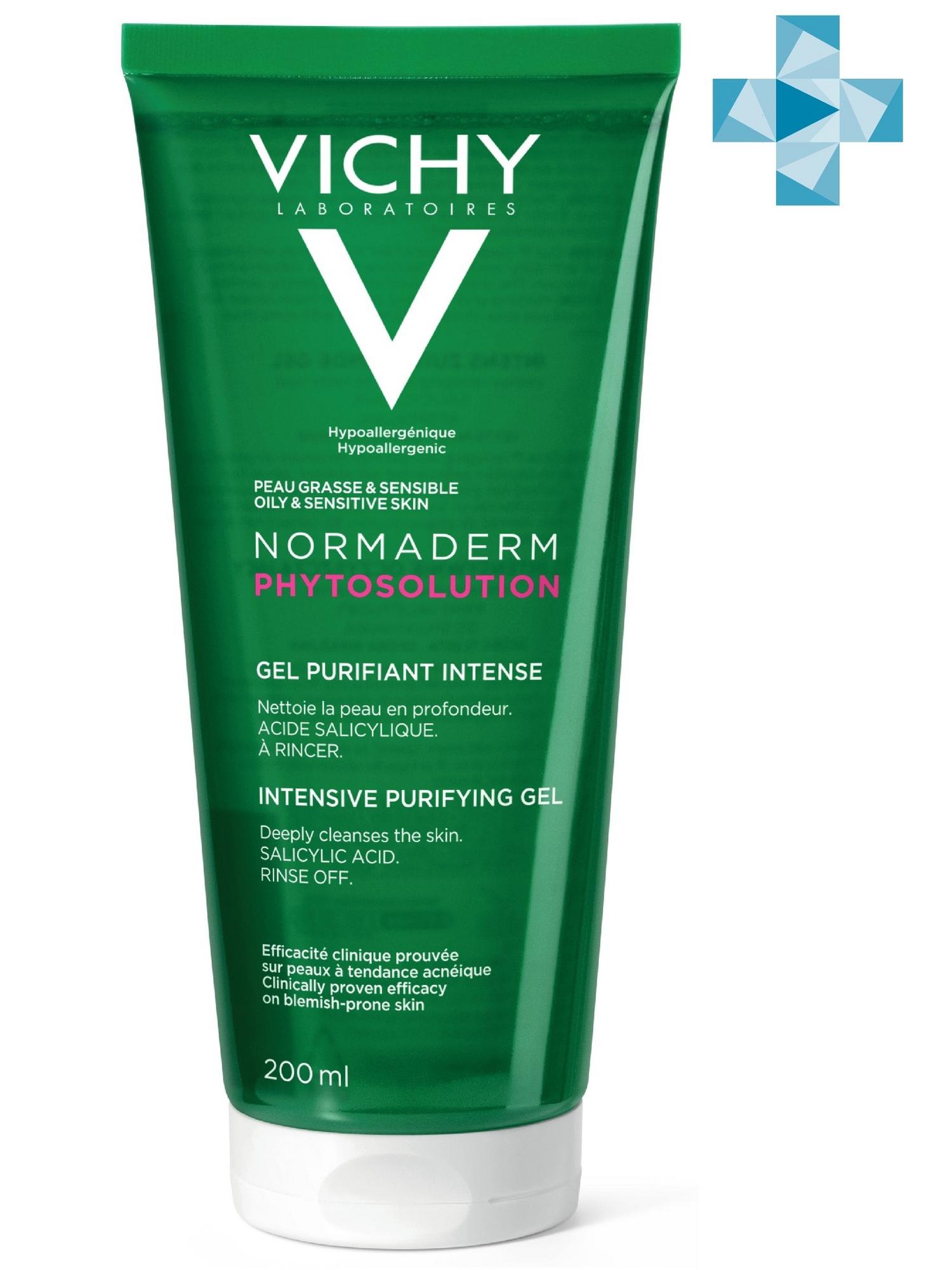 Vichy Очищающий гель для умывания для жирной и проблемной кожи Phytosolution, 200 мл (Vichy, Normaderm) цена и фото