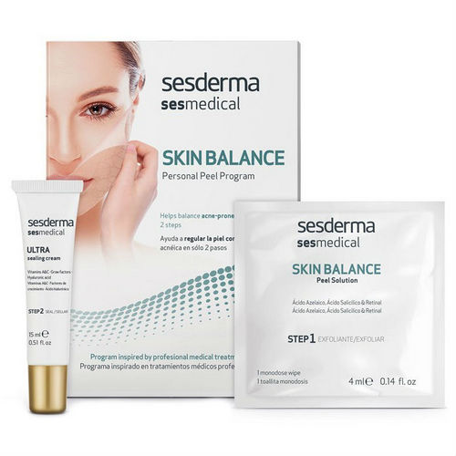 Сесдерма SESMEDICAL Skin balance персональная программа для восстановления баланса кожи, склонной к акне, упаковка 4 салфетки + крем 15 мл (Sesderma, Sesmedical) фото 0