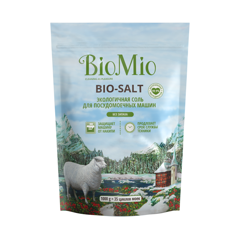 BioMio Соль экологичная для посудомоечных машин 1000 г (BioMio, Посуда)