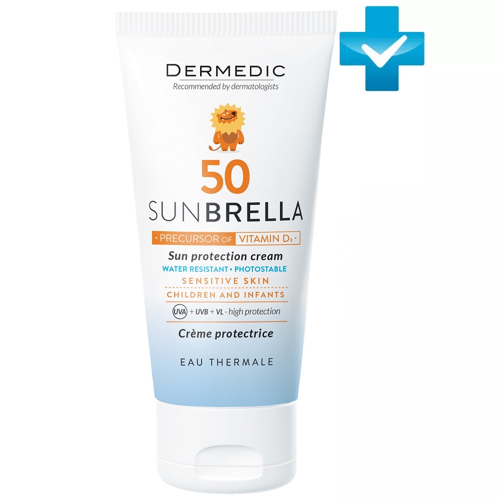 Дермедик Детский солнцезащитный крем для лица SPF 50 Baby Sun Protection Cream, 50 г (Dermedic, Sunbrella) фото 0