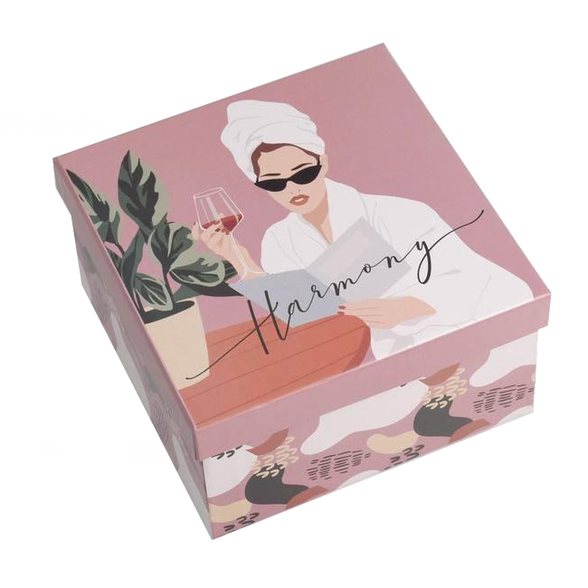 Подарочная упаковка Коробка подарочная квадратная Girl 18 × 18 × 9,5 см (Подарочная упаковка, Коробки) цена и фото
