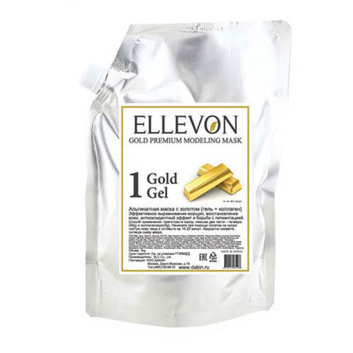 цена Ellevon Премиум альгинатная маска с золотом (гель + коллаген), 1000 мл + 100 мл (Ellevon, Маски)