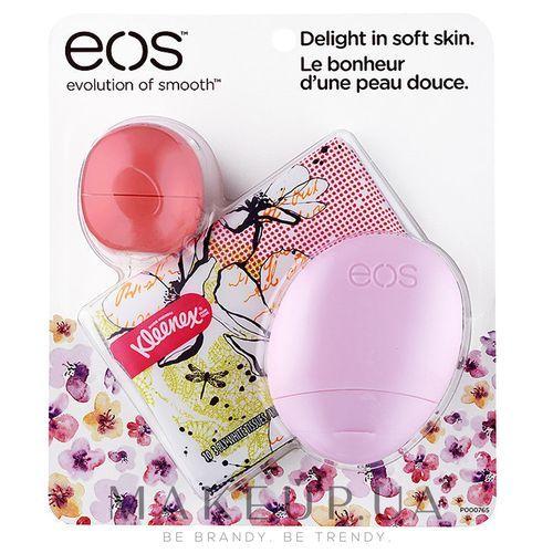 Эос Набор Eos kleenex 2016 Spring Lip Balm Pack бальзам для губ+лосьон для рук (Eos, ) фото 0