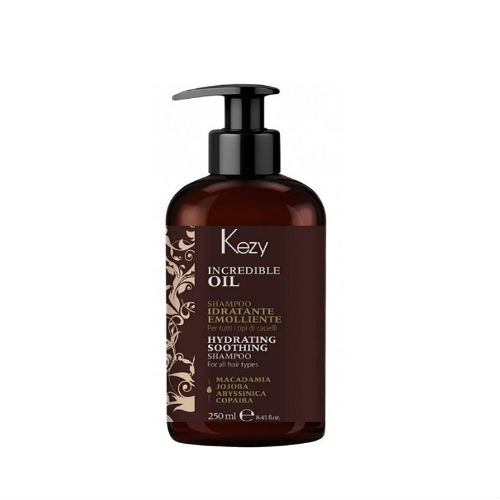 Kezy Увлажняющий и разглаживающий шампунь для всех типов волос Hydrating Soothing Incredible Oil, 250 мл (Kezy, Увлажнение и восстановление)