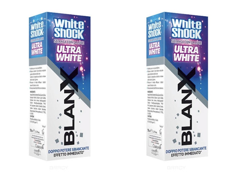 Бланкс Набор White Shock Ultra Зубная паста Вайт шок Ультра*2 штуки (Blanx, Зубные пасты Blanx) фото 0