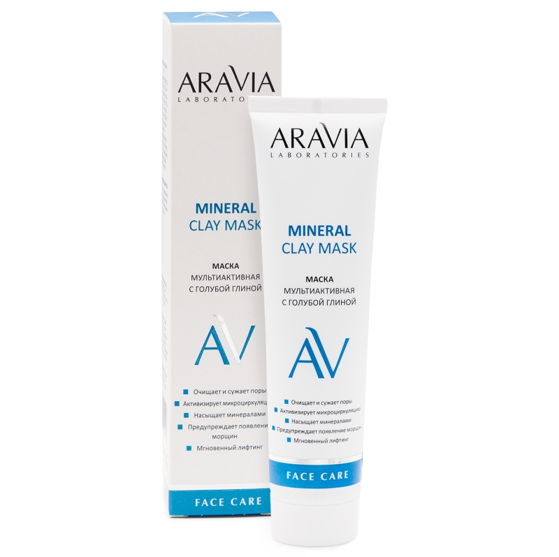 Aravia Laboratories Маска мультиактивная с голубой глиной Mineral Clay Mask, 100 мл (Aravia Laboratories, Уход за лицом)