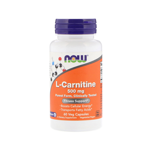 Now Foods L-карнитин, 500 мг, 60 капсул (Now Foods, Аминокислоты)