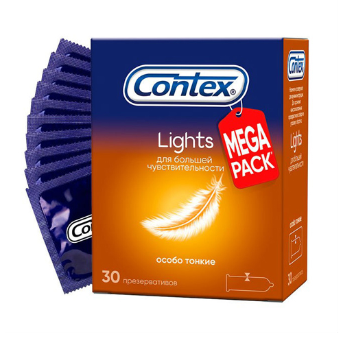 Contex Презервативы Light особо тонкие, №30 (Contex, Презервативы)