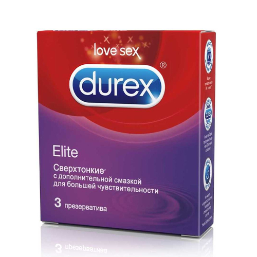 Durex Презервативы Elite, 3 шт (Durex, Презервативы) презервативы durex elite 12 шт