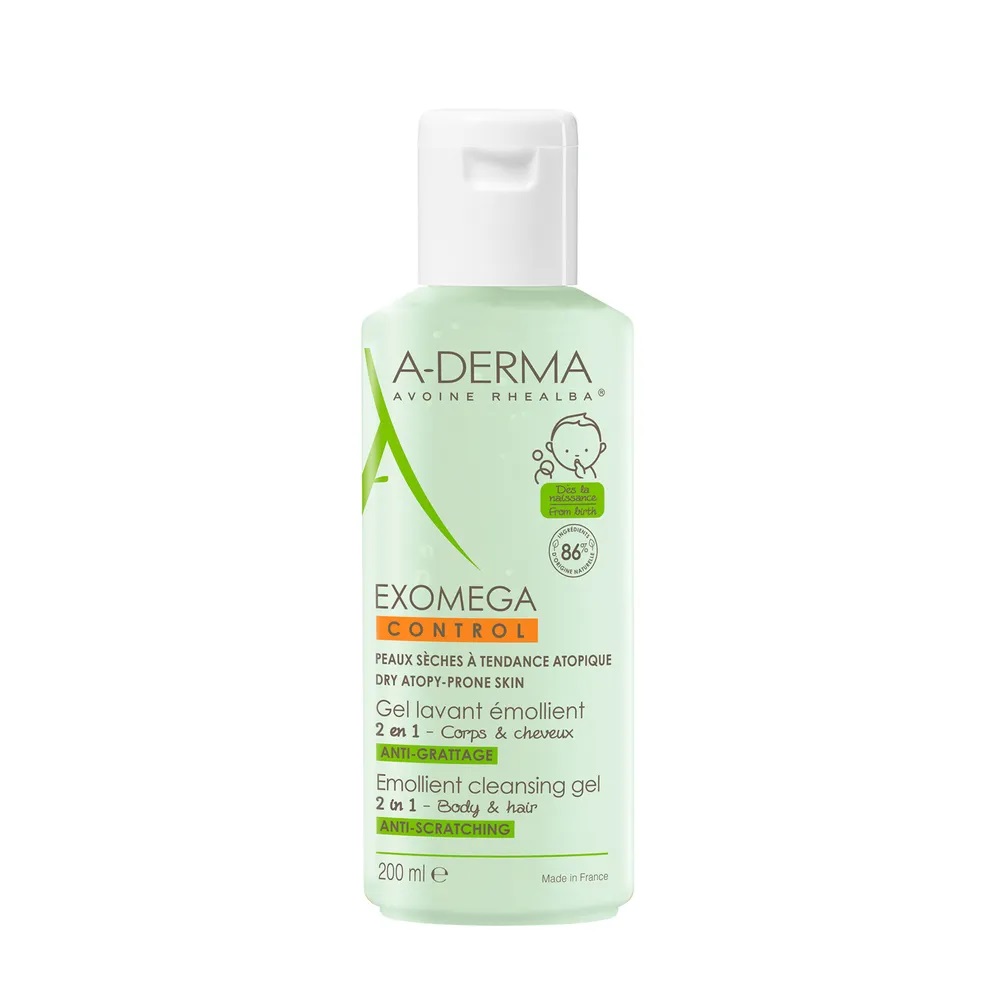 A-Derma Смягчающий очищающий гель 2 в 1, 200 мл (A-Derma, Exomega Control)