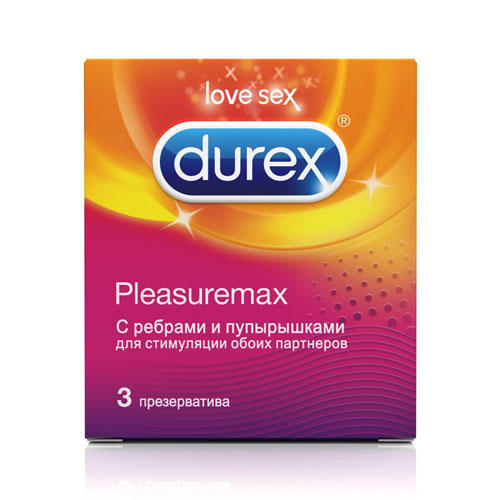 Durex Презервативы Pleasuremax, 3 шт (Durex, Презервативы)