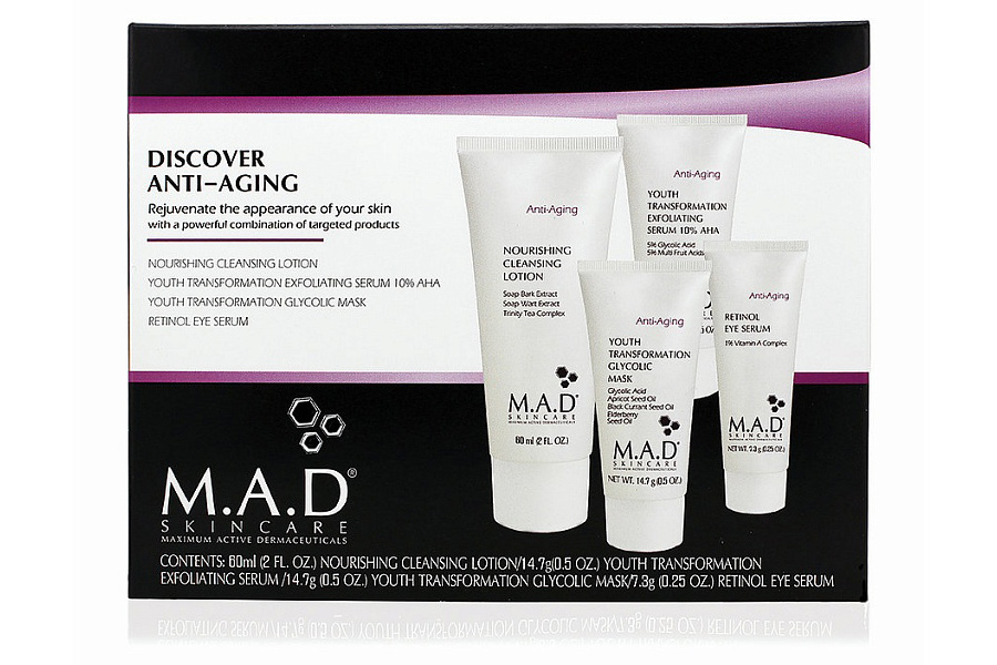 

M.A.D. Дорожный набор препаратов для омоложения кожи (Anti Aging Discovery Kit) (M.A.D., Anti-Age), Anti-Age