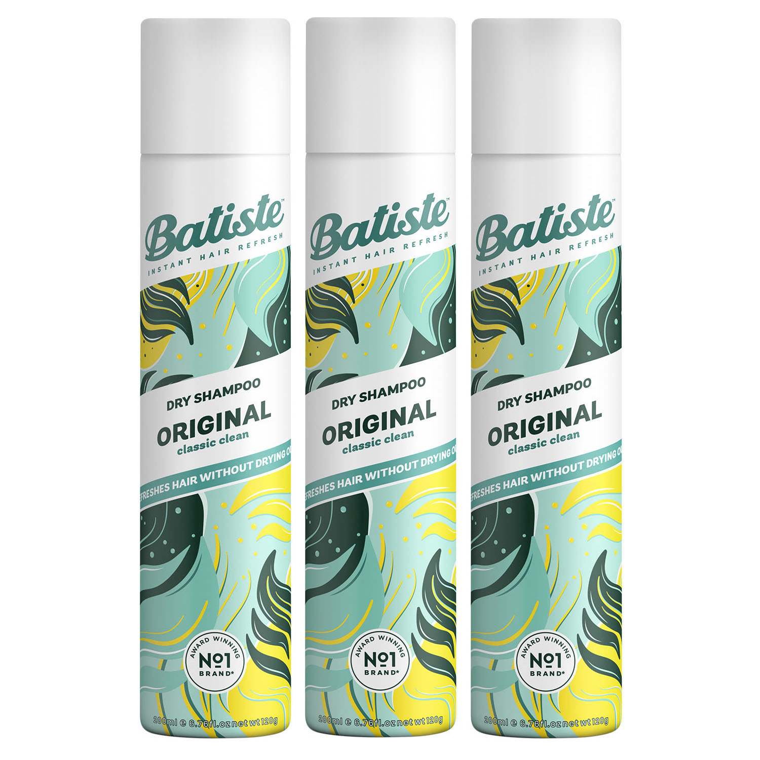 Batiste Сухой шампунь для волос Original с классическим ароматом, 3 х 200 мл (Batiste, Fragrance)