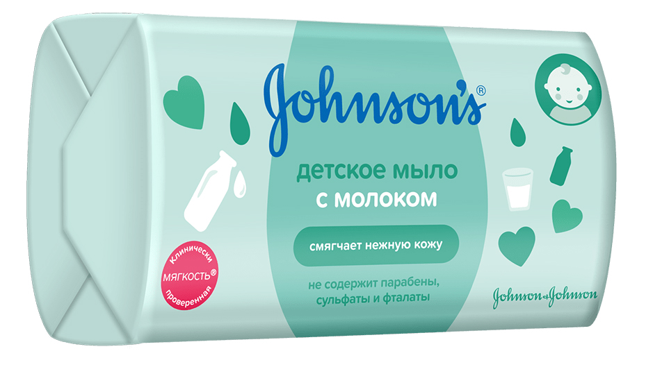 Джонсонс Беби Детское мыло с молоком, 100 гр (Johnson's Baby, Для тела) фото 0