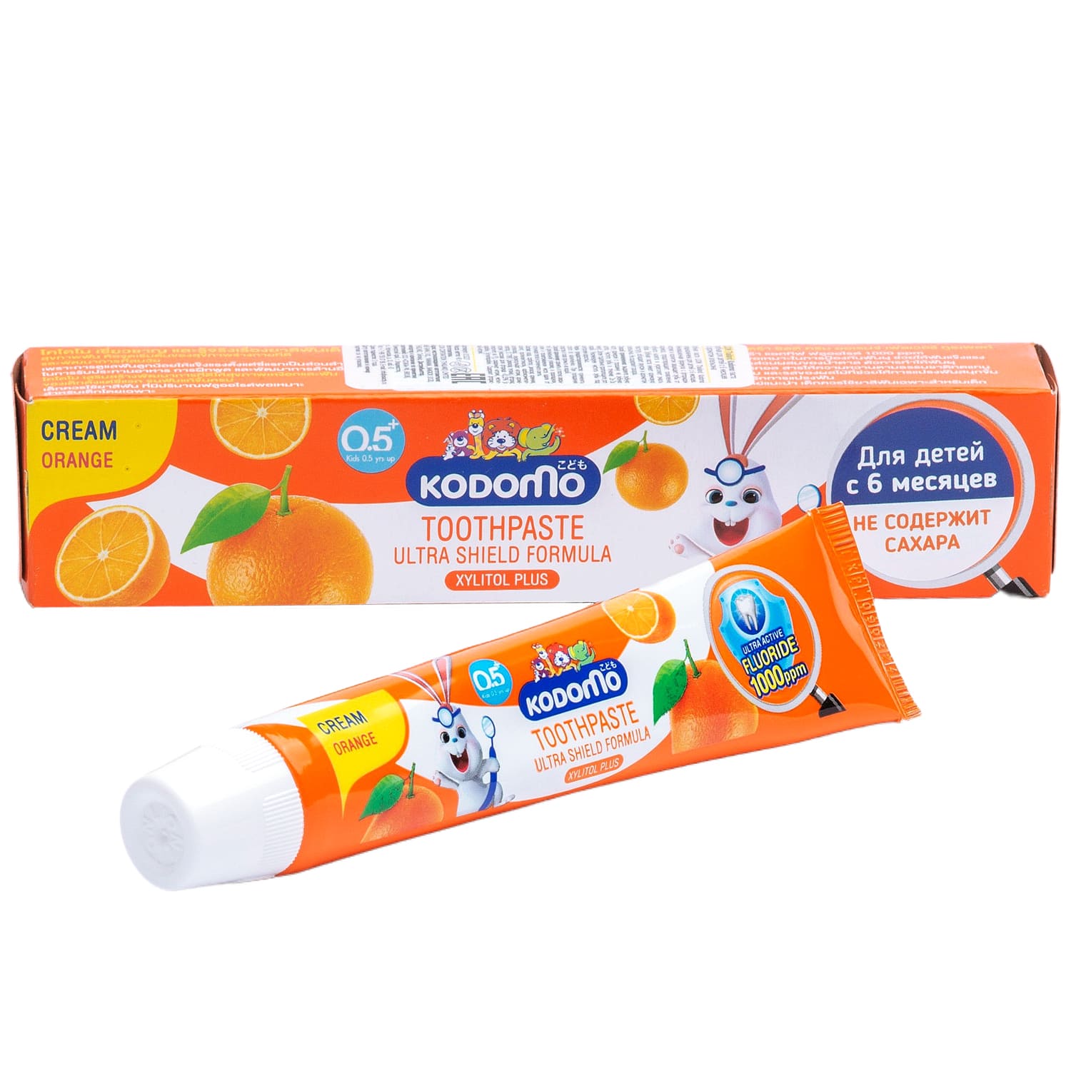 цена Lion Thailand Зубная паста для детей с 6 месяцев с ароматом апельсина, 40 г (Lion Thailand, Kodomo)