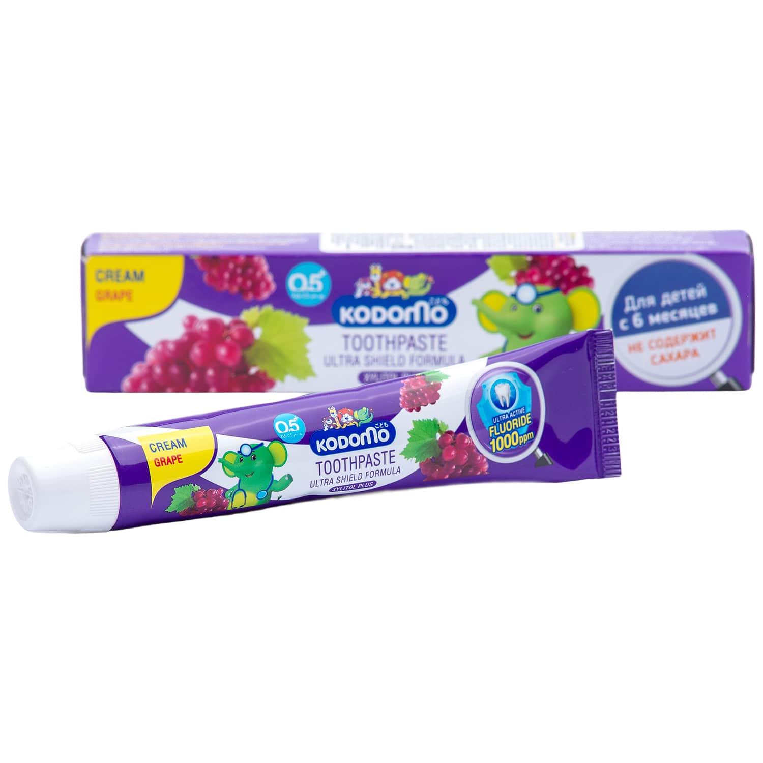 цена Lion Thailand Зубная паста для детей с 6 месяцев с ароматом винограда, 40 г (Lion Thailand, Kodomo)