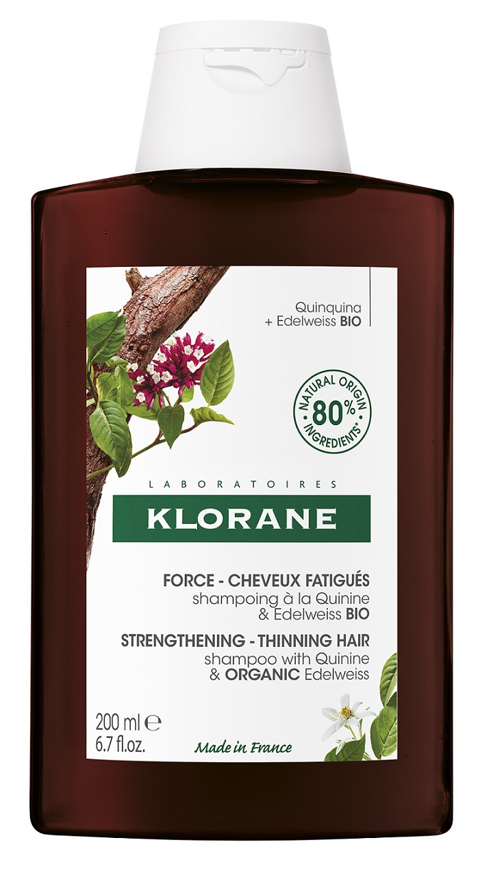 Klorane Шампунь с экстрактом хинина и органическим экстрактом эдельвейса, 200 мл (Klorane, Хинин)