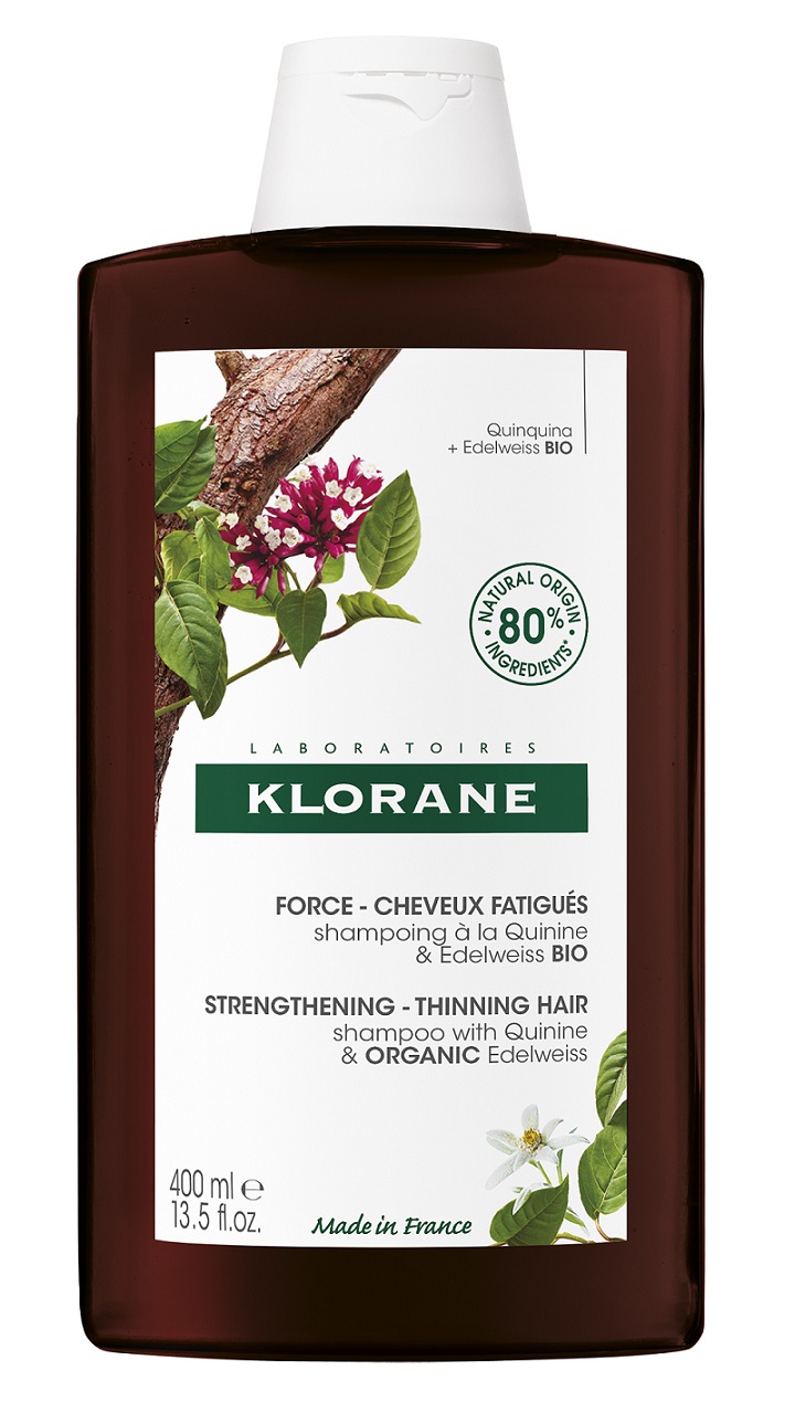 Klorane Шампунь с экстрактом хинина и органическим экстрактом эдельвейса, 400 мл (Klorane, Хинин)