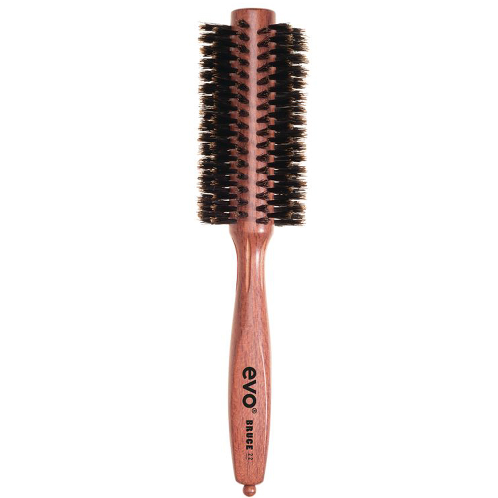 EVO Круглая щетка для волос [Брюс] с натуральной щетиной, диаметр 22 мм  (EVO, brushes)