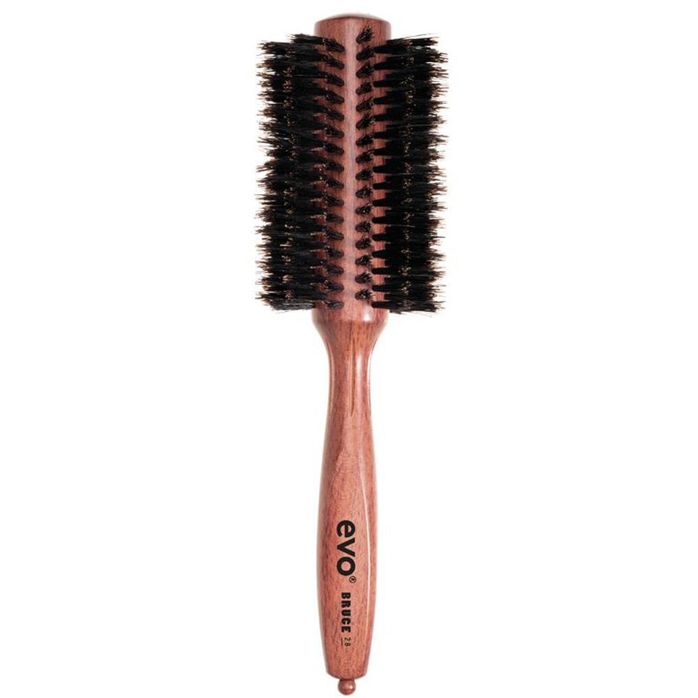 EVO Круглая щетка для волос [Брюс] с натуральной щетиной, диаметр 28 мм (EVO, brushes)
