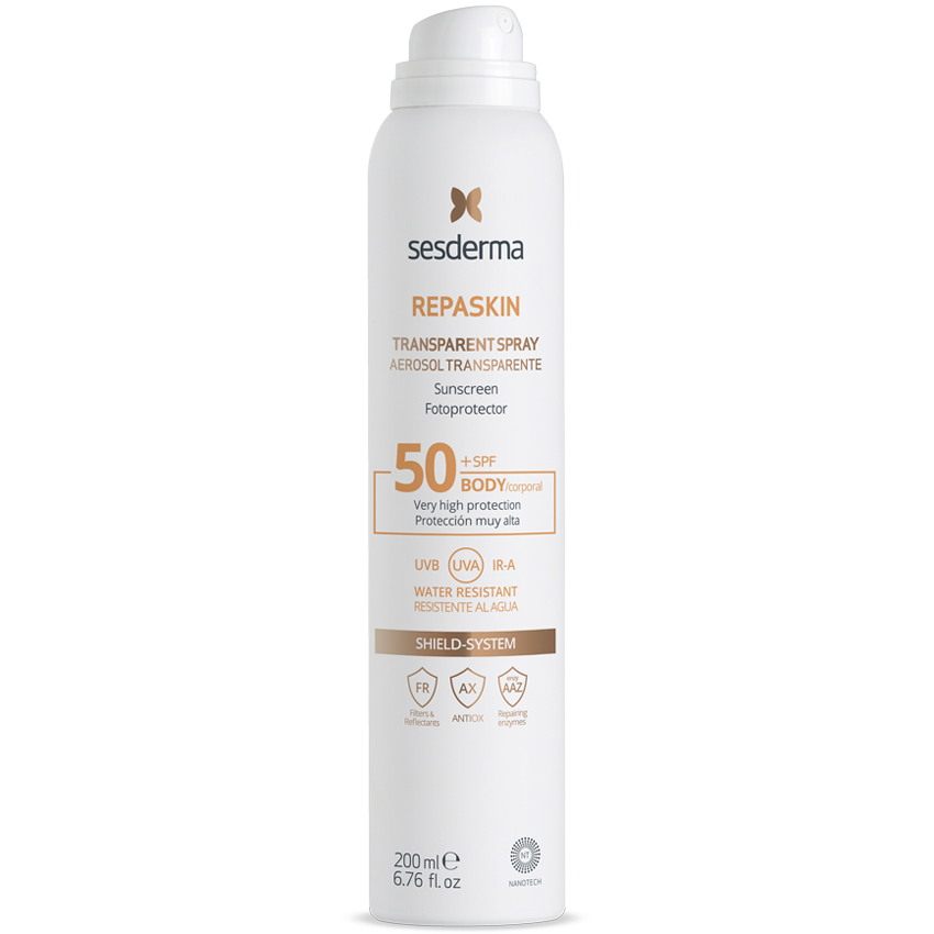 Sesderma Солнцезащитный прозрачный спрей для тела SPF 50, 200 мл (Sesderma, Repaskin)