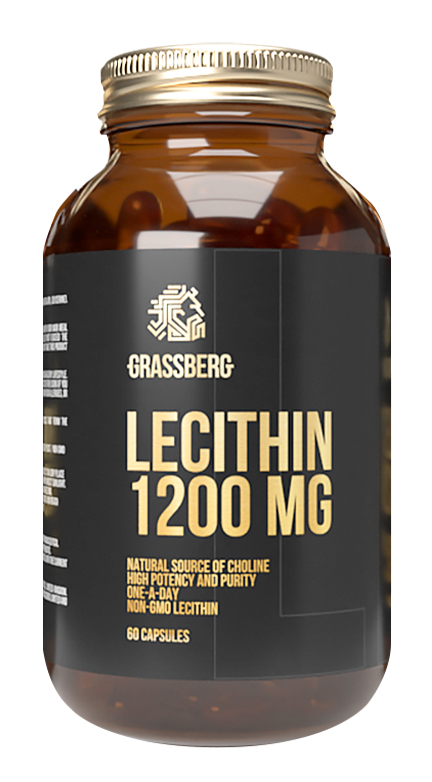 Grassberg Биологически активная добавка к пище Lecithin 1200 мг, 60 капсул (Grassberg, ) grassberg биологически активная добавка к пище selenium 100 мкг 60 капсул grassberg