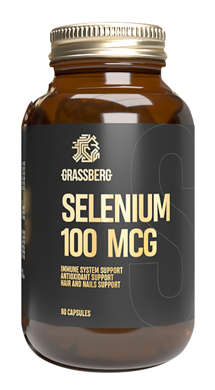 цена Grassberg Биологически активная добавка к пище Selenium 100 мкг, 60 капсул (Grassberg, )