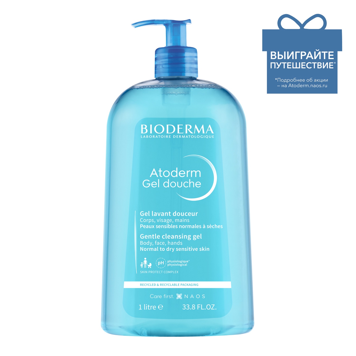 Биодерма Гель для душа, 1 л (Bioderma, Atoderm) фото 0