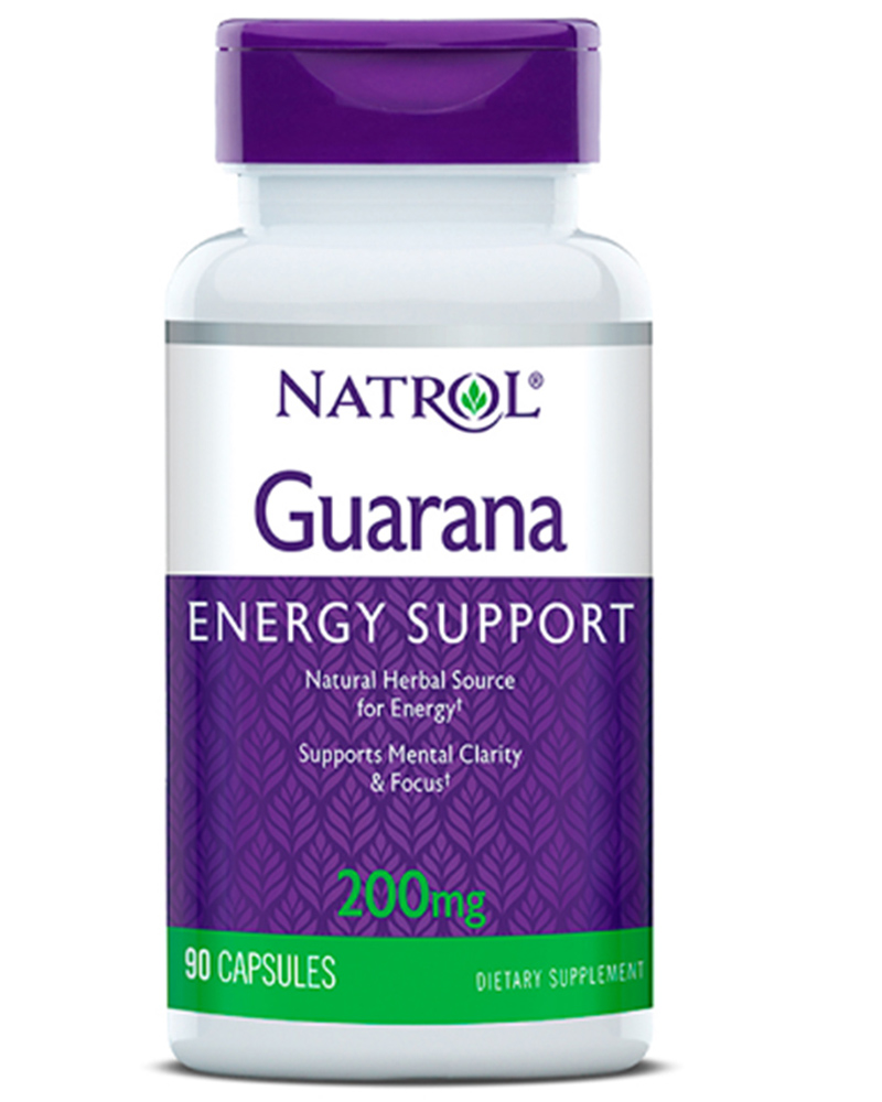Natrol Гуарана 200 мг, 90 капсул (Natrol, Растительные продукты)