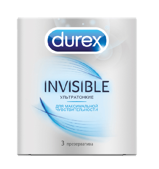 Durex Презервативы Invisible, 3 шт (Durex, Презервативы)