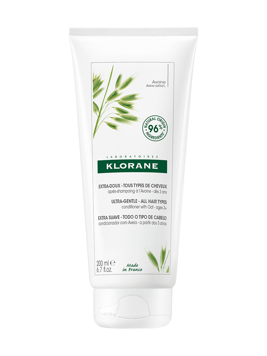 цена Klorane Сверхмягкий бальзам-ополаскиватель для всех типов волос с молочком овса, 200 мл (Klorane, Овес)