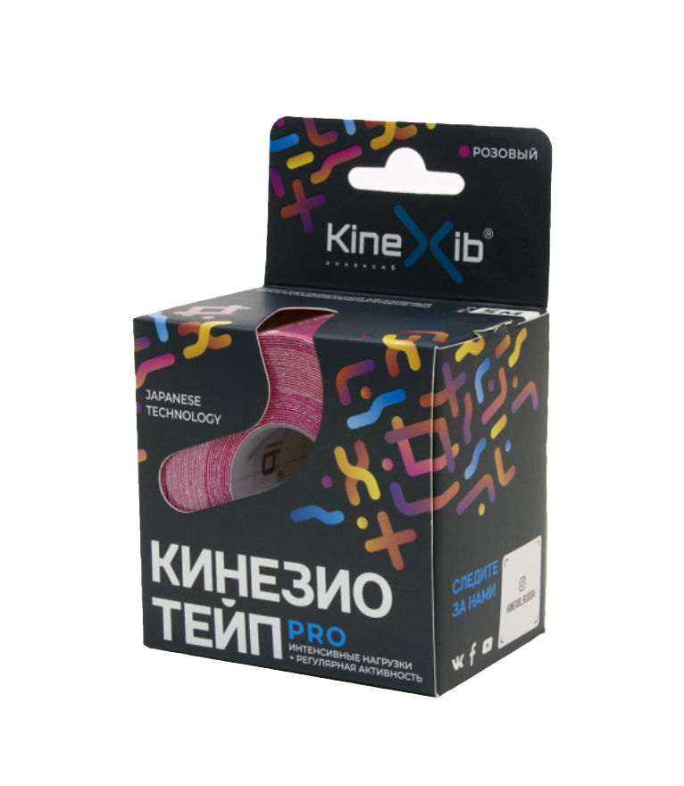 цена Kinexib Кинезио тейп Pro 5 м х 5 см, розовый (Kinexib, Тейпы)