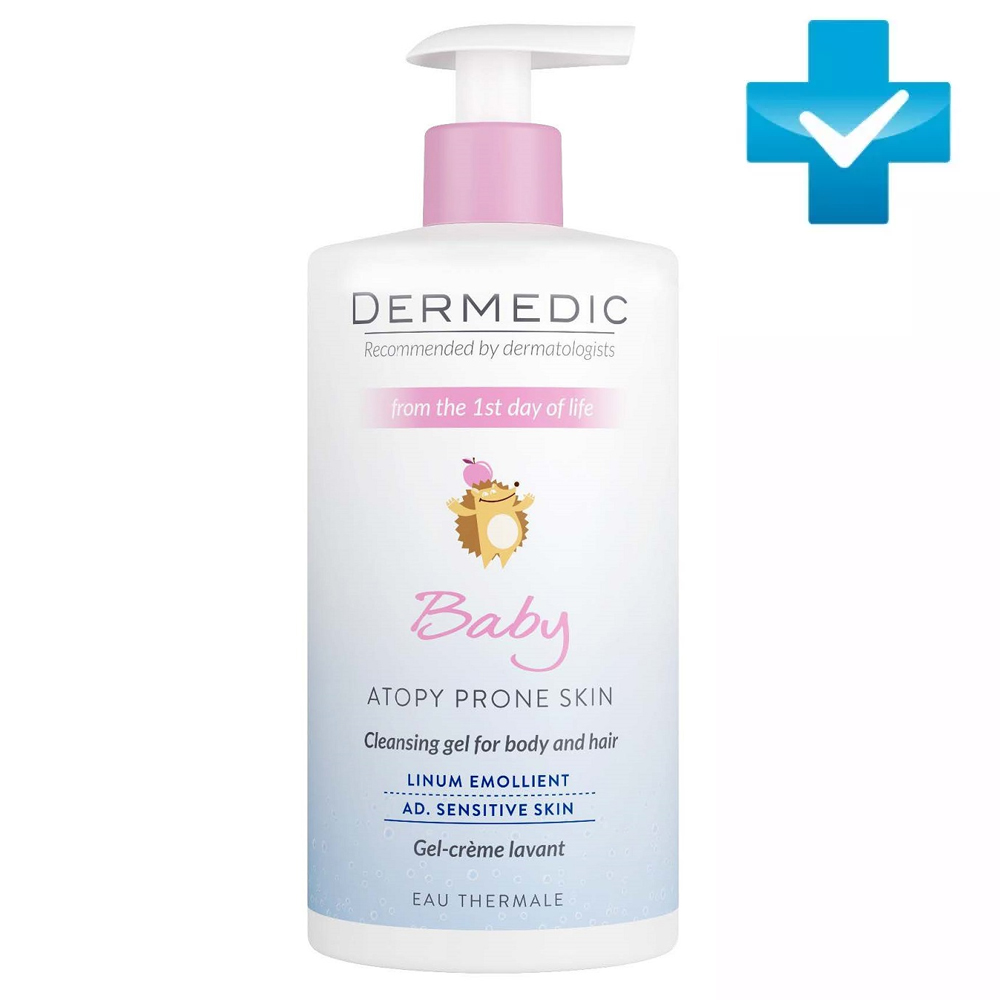 Dermedic Очищающий крем-гель с 1 дня жизни Baby Atopy Prone Skin Cleansing gel for body and hair, 500 мл (Dermedic, Linum Emolient Baby)