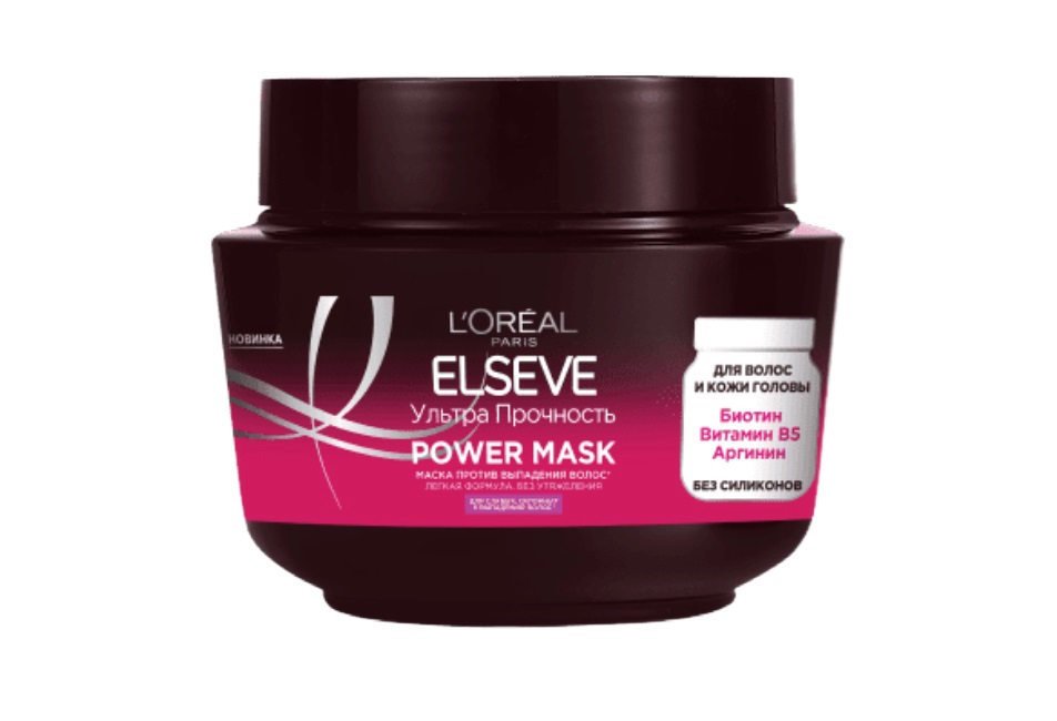 Лореаль Париж Маска для волос Power Mask против выпадения волос, 300 мл (L'oreal Paris, Elseve) фото 0