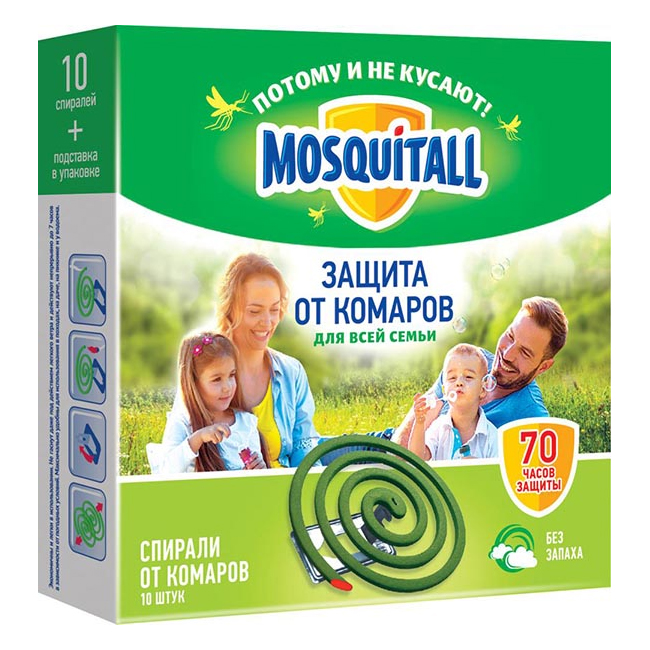 

Mosquitall Набор спиралей от комаров, 10 шт (Mosquitall, )